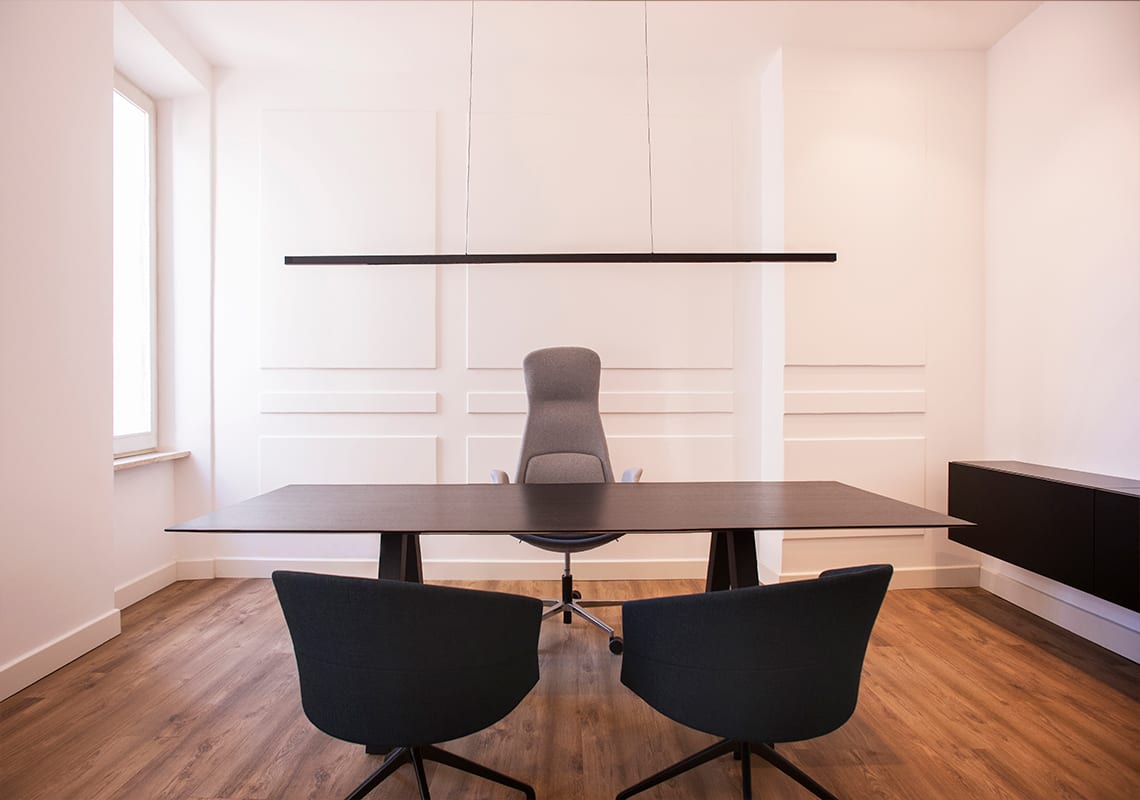 Ancillary furniture for modern office workplace in Rome Viccarbe Contract