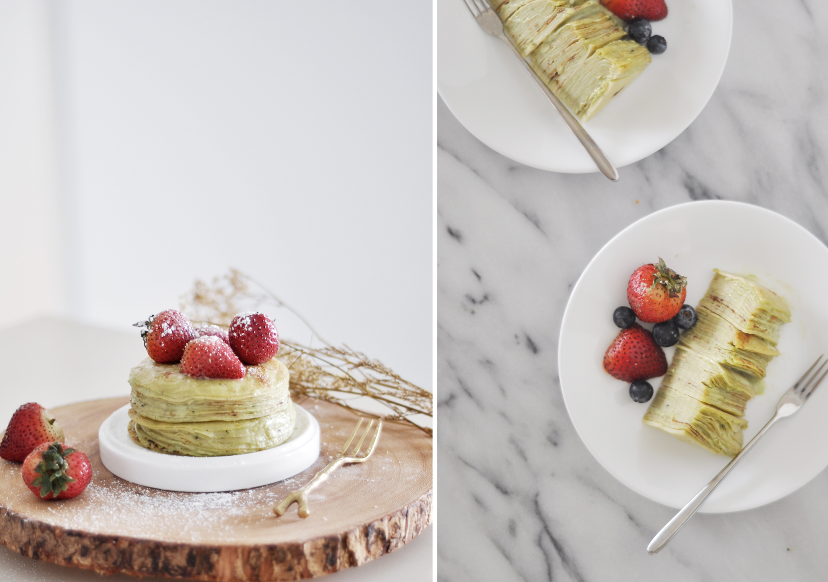 [Recipes] Matcha Mille Crêpe Cake (Mille Crêpes au thé vert matcha