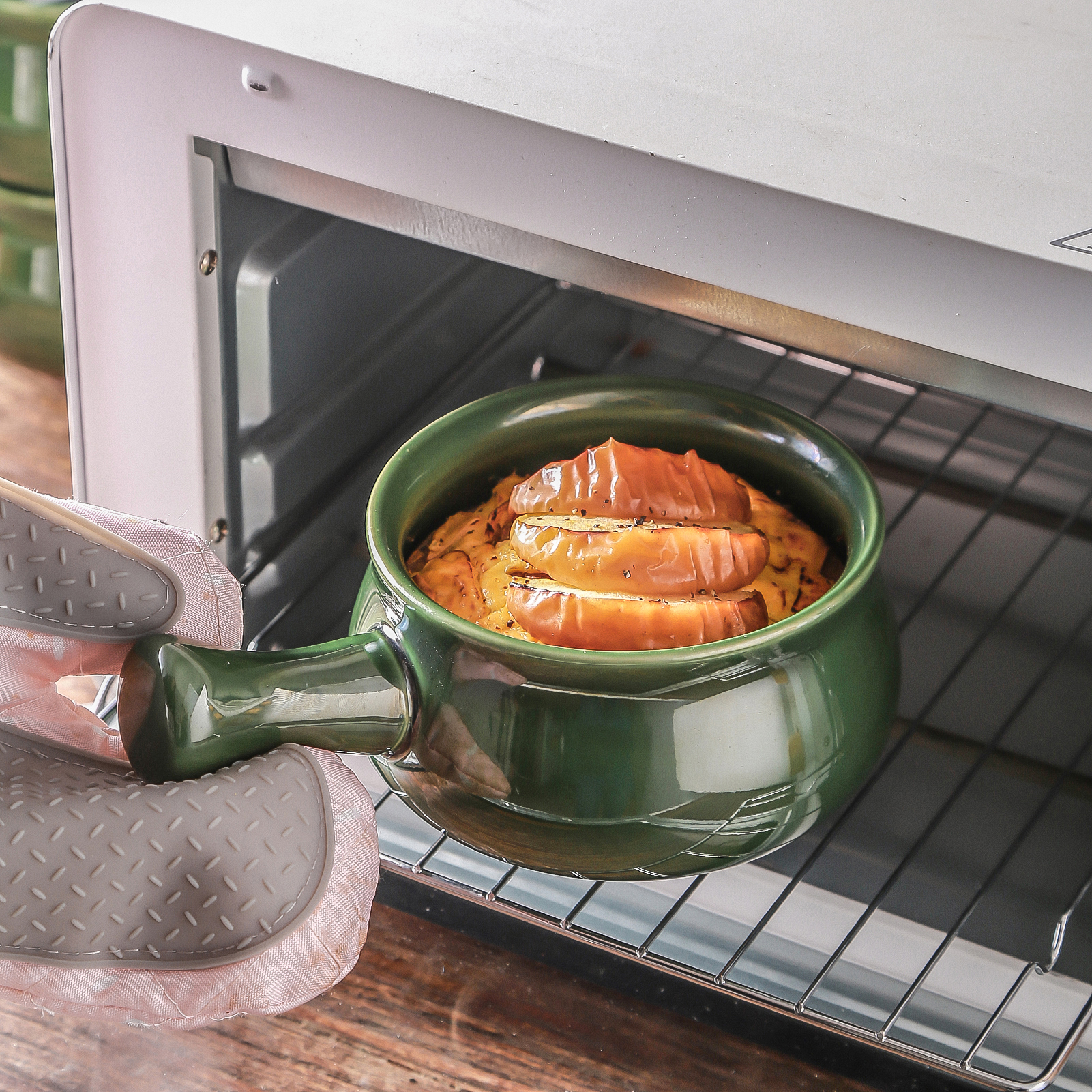 Vicrays French Onion Soup Bowls With Handles, 26 Ounce for Soup, Chili