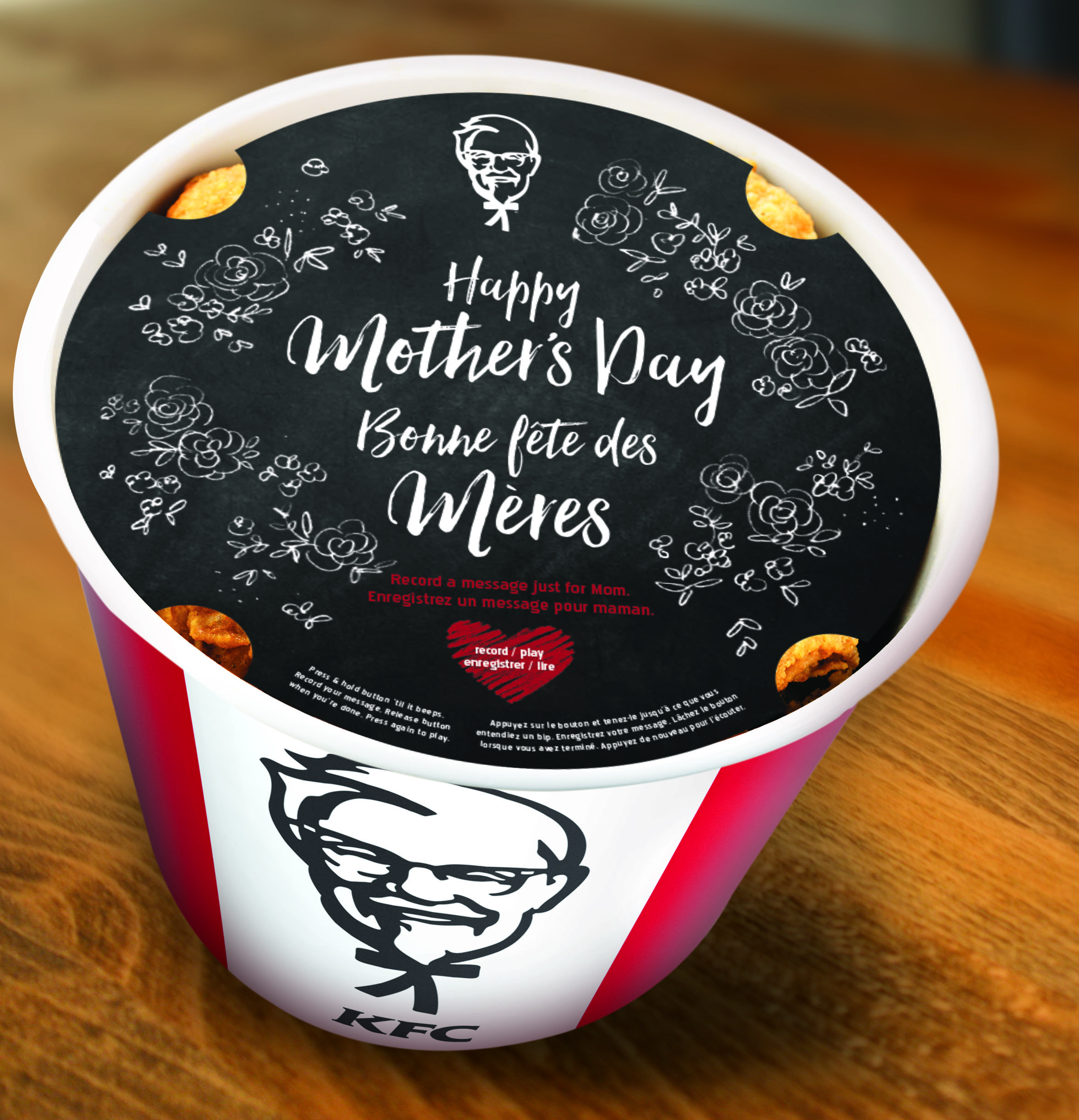 Your notsotypical Mother’s Day gift idea KFC Bucket with a builtin