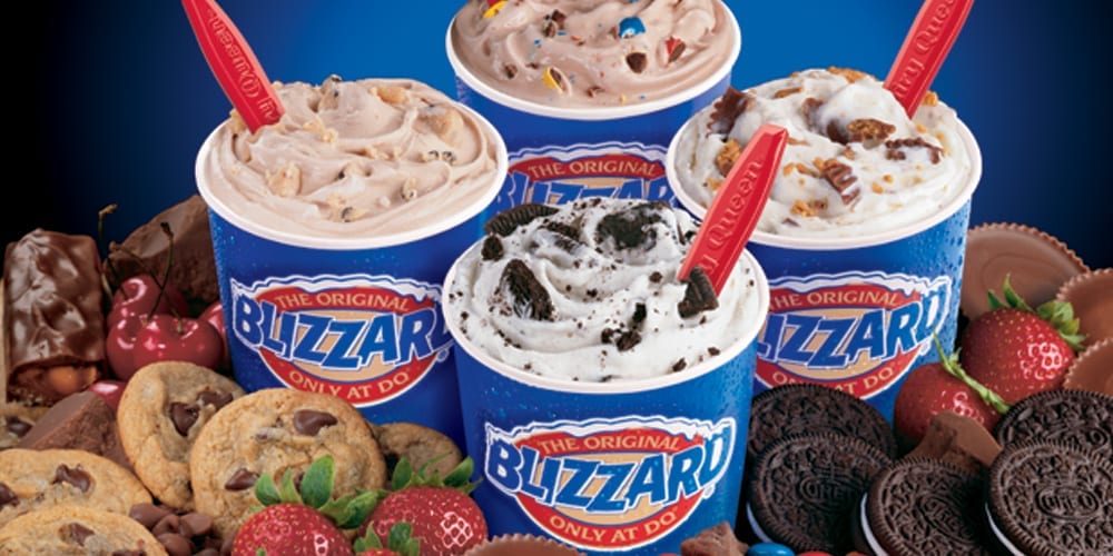 Blizzards are buyonegetone for 99¢ at Dairy Queen this week