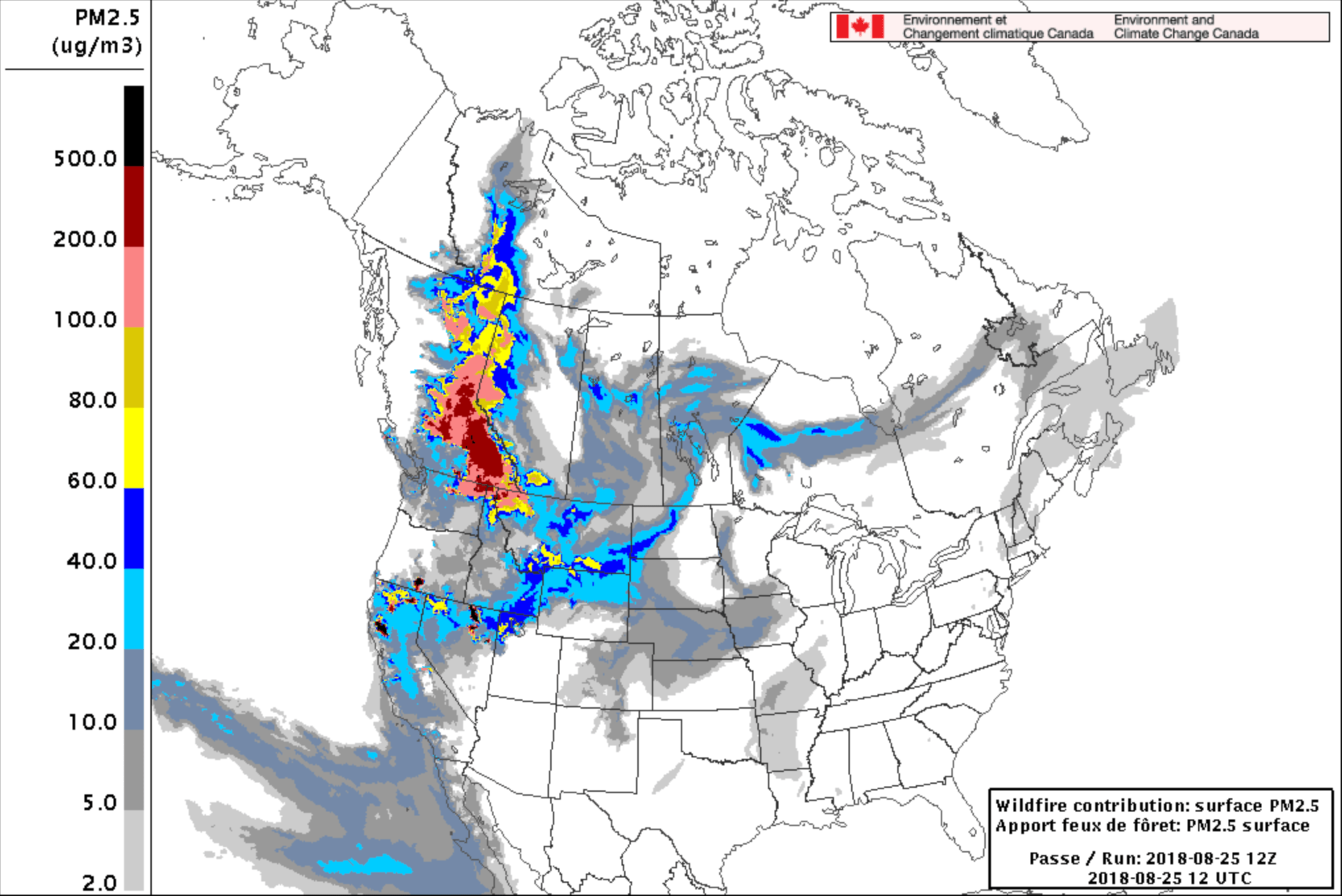 BC Wildfire smoke has now reached the Maritimes