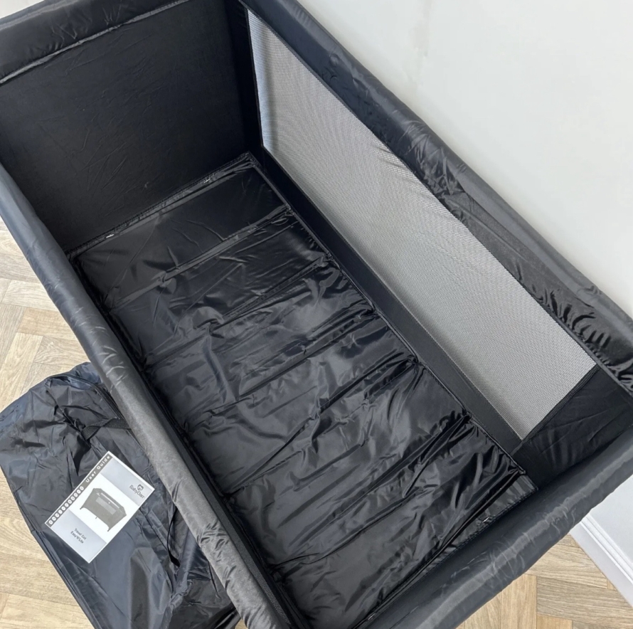 NEW BabyDan Easy‘N’Lite Travel Cot Black 120x60cm Victoria Fiona