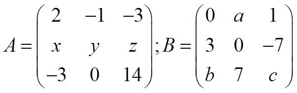 Matrices cuadradas Matrices