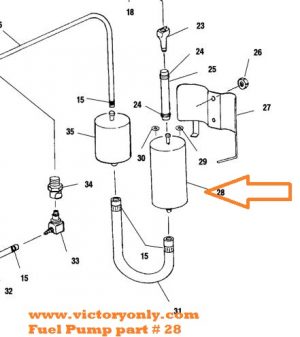 2202476 Fuel Pump Victory Motorcycle 1999, 2000, 2001 V92C, V92SC