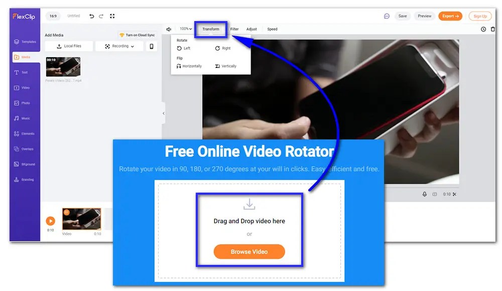 Top 4 Online Video Rotators for Large Files in 2024