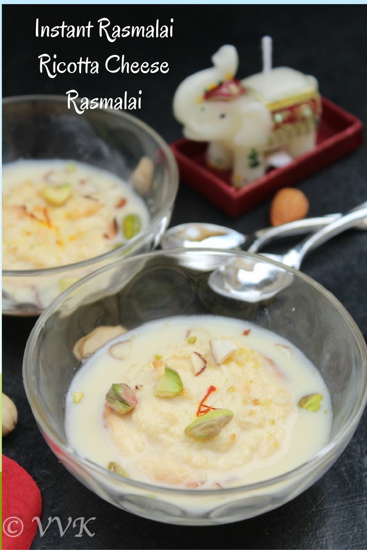 Ricotta Cheese Rasmalai Instant Rasmalai