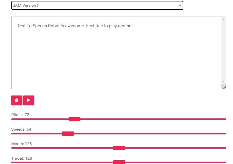Online Microsoft Sam TTS Generator Real Quick Result