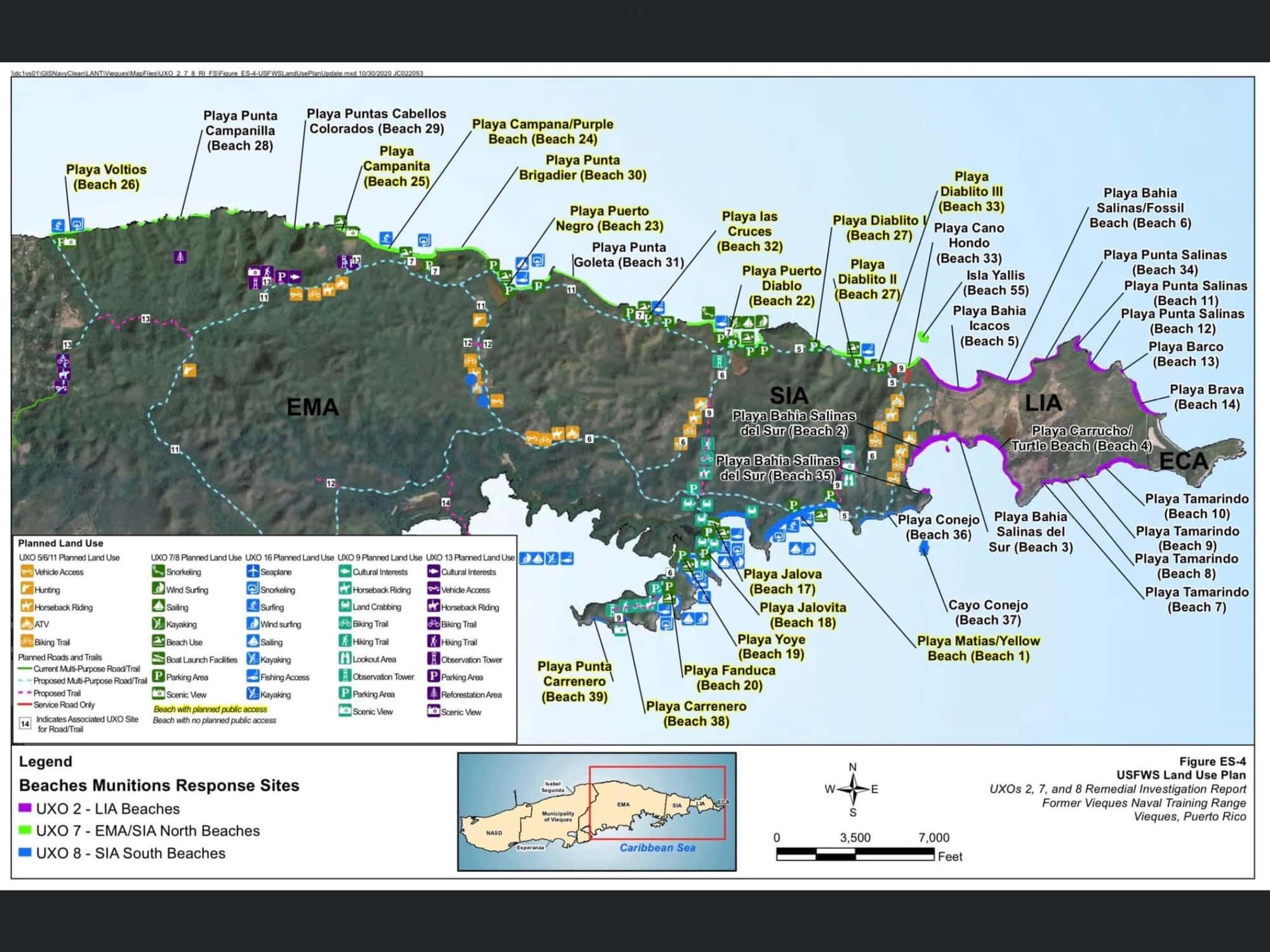 Other Vieques Maps Vieques Beach Map