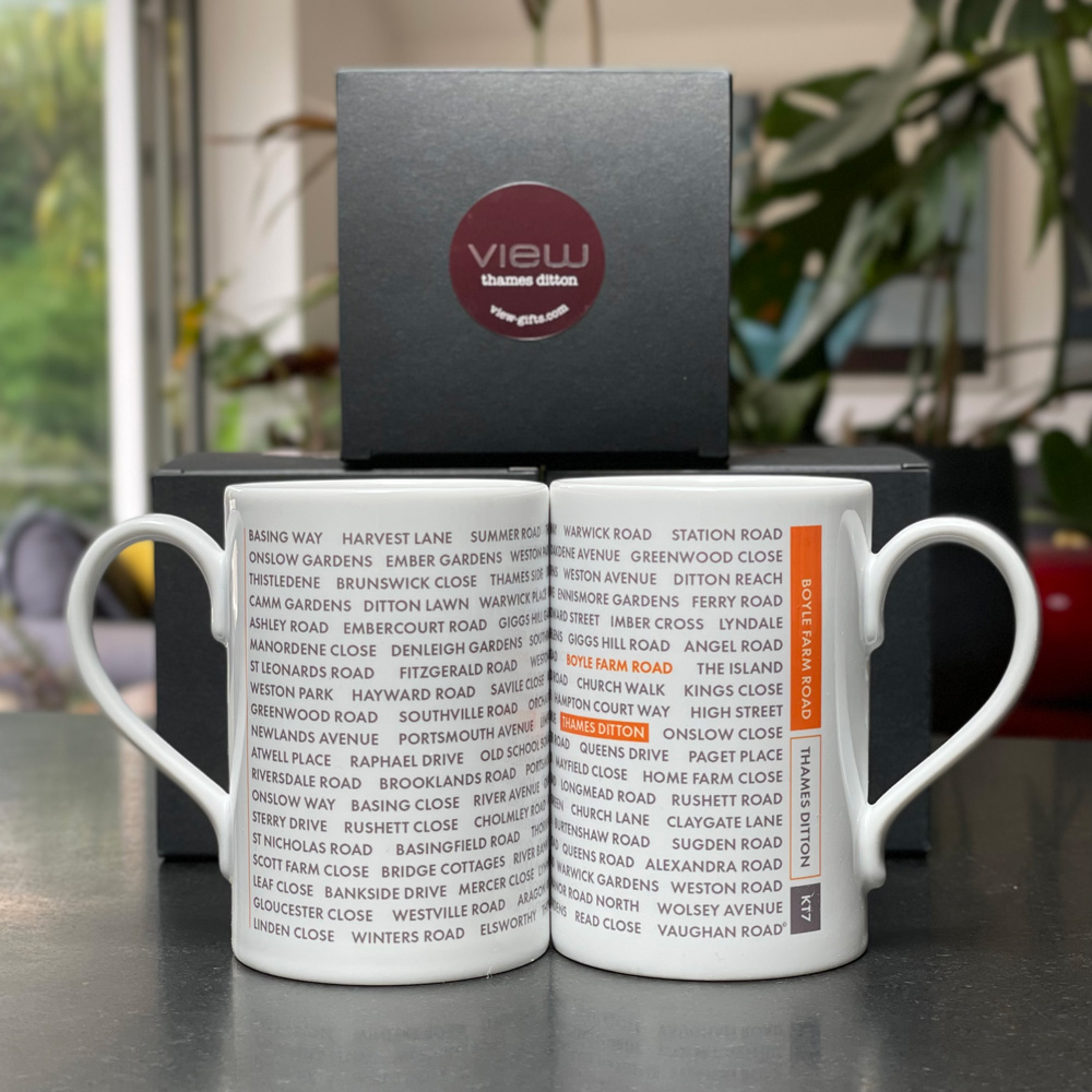 Thames Ditton Boyle Farm Road mug View Gifts Thames Ditton