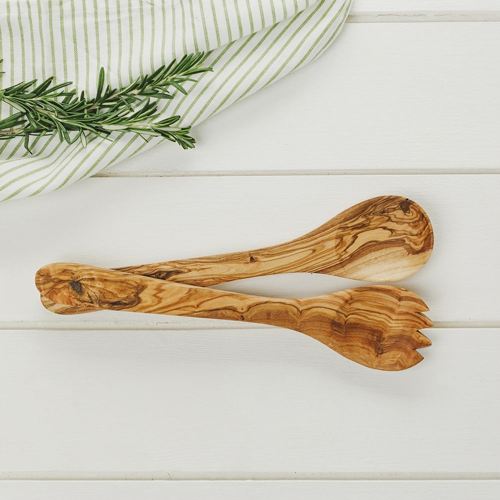Olive Wood Salad Server Set View Gifts Thames Ditton