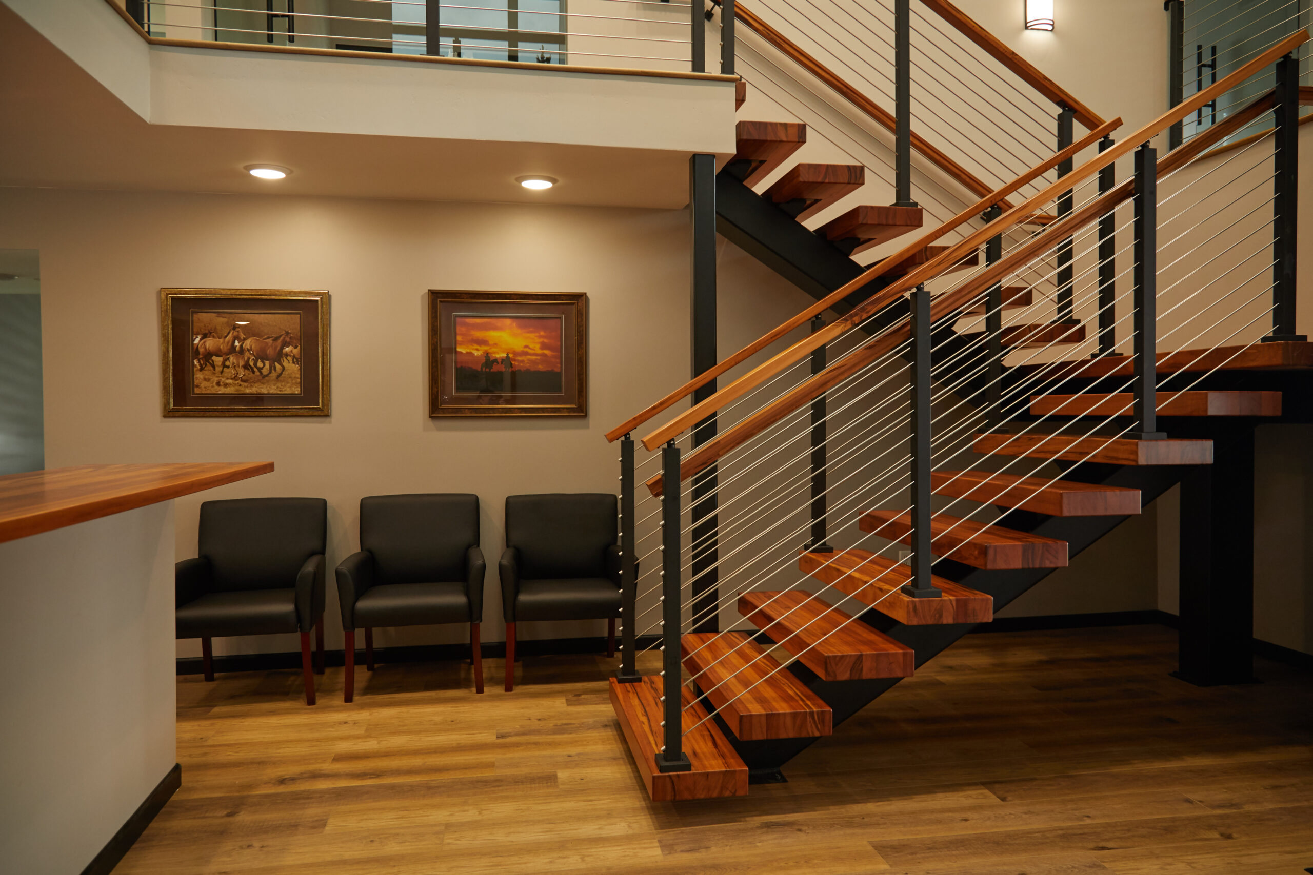 No1 Prefab Metal Floating Commercial Stairs Viewrail