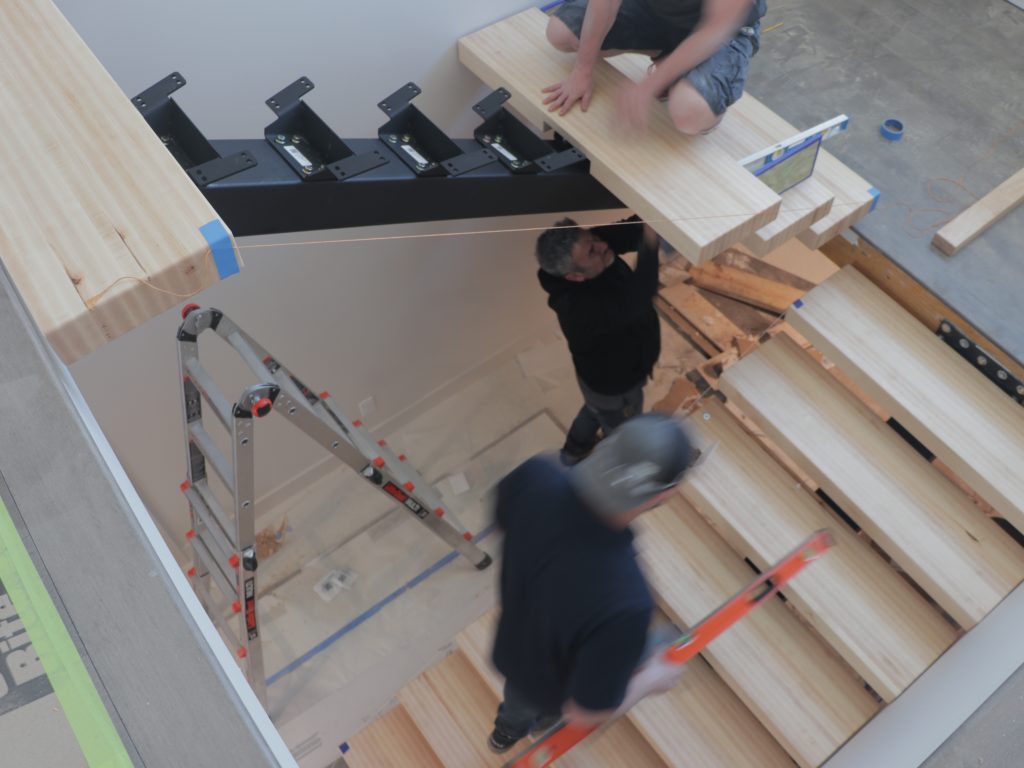 Floating stairs Mono Stringers, Open Riser Stairs, & Floating Stair