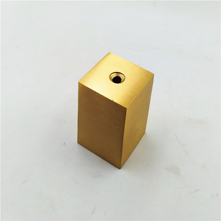Square Metal Brass furniture feet end caps brass furniture foot caps