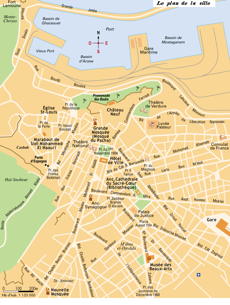 Les Défis De La Carte De Oran Les boulevards, Rues et Places d'Oran