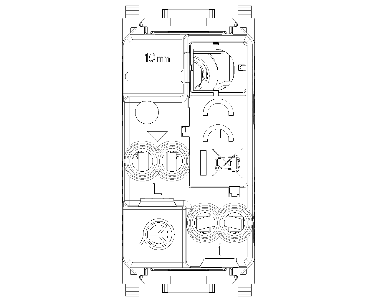 1P 16AX 1-way switch Silver - 14001.SL