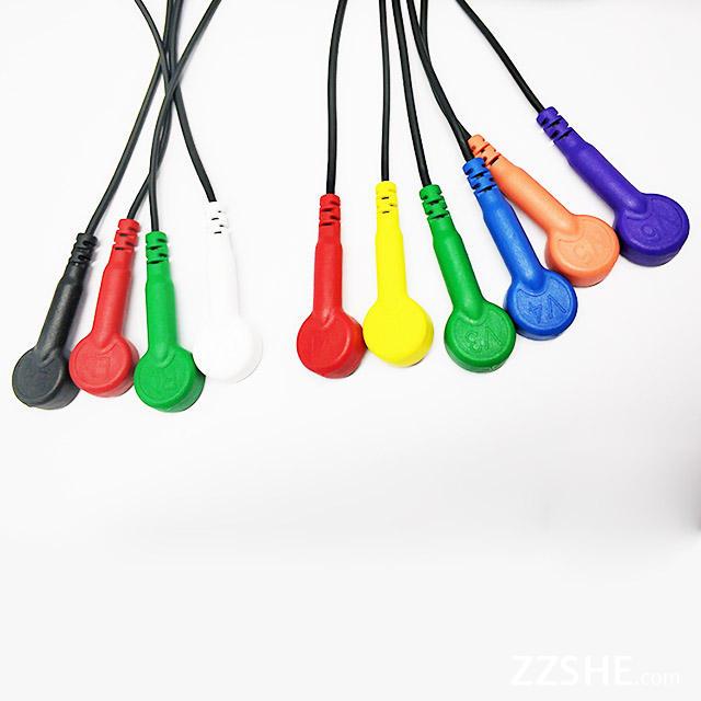 Compatible Schiller Holter Recorder Ecg Cable With 10 Lead Snap