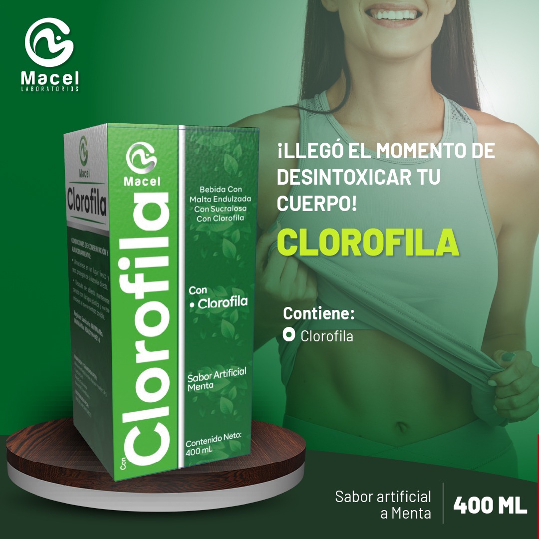 CLOROFILA LÍQUIDA SABOR MENTA X 400 ml Vinat Vive naturalmente