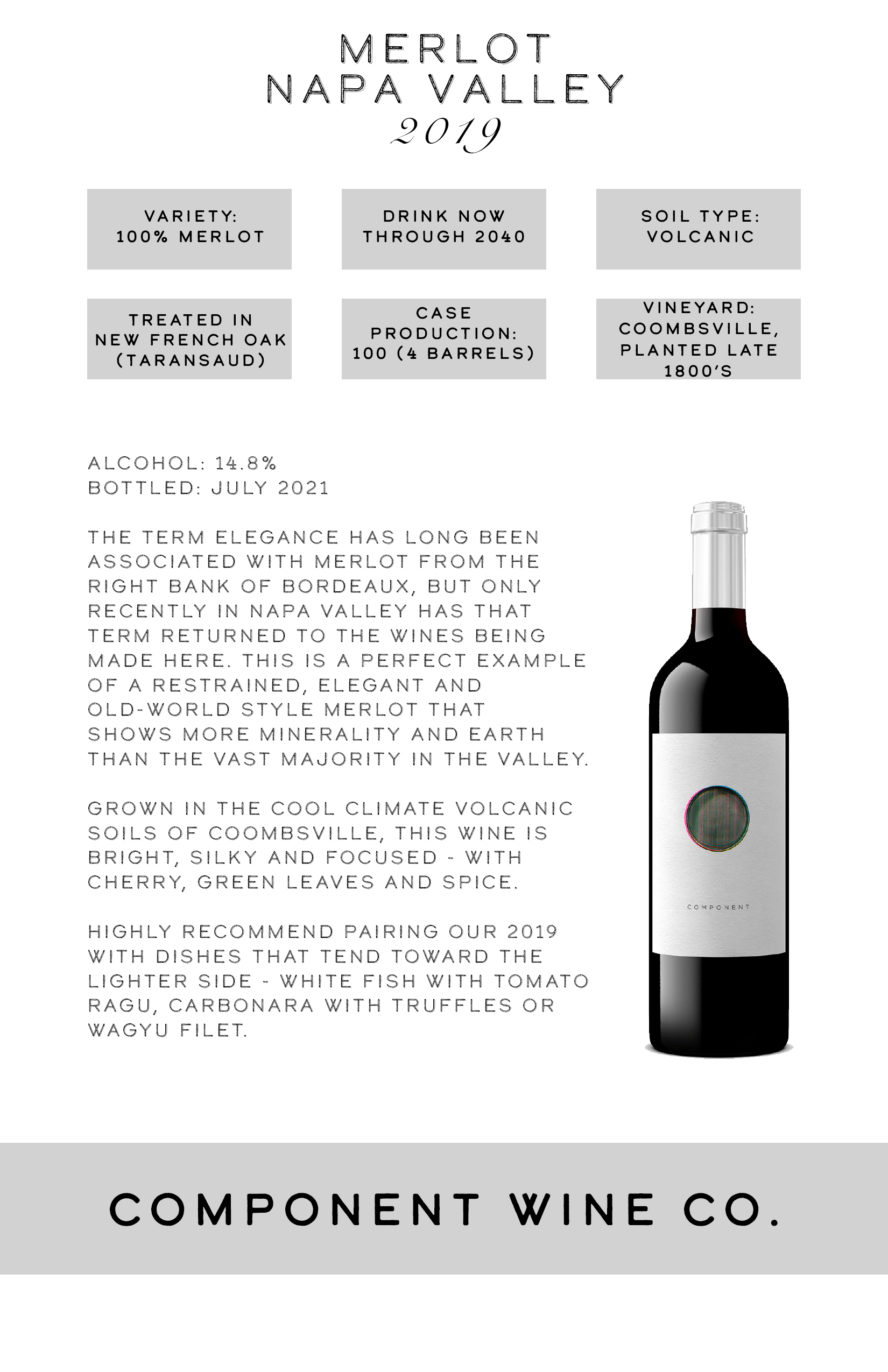 Component Tech Sheets — Vin Fraîche Wine Group