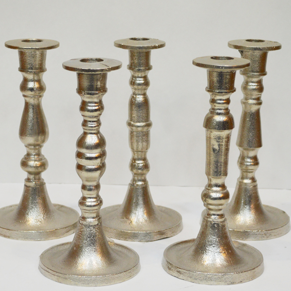 VIC14223 Designer Recycled Aluminum Small Candle Holder Vinita Impex