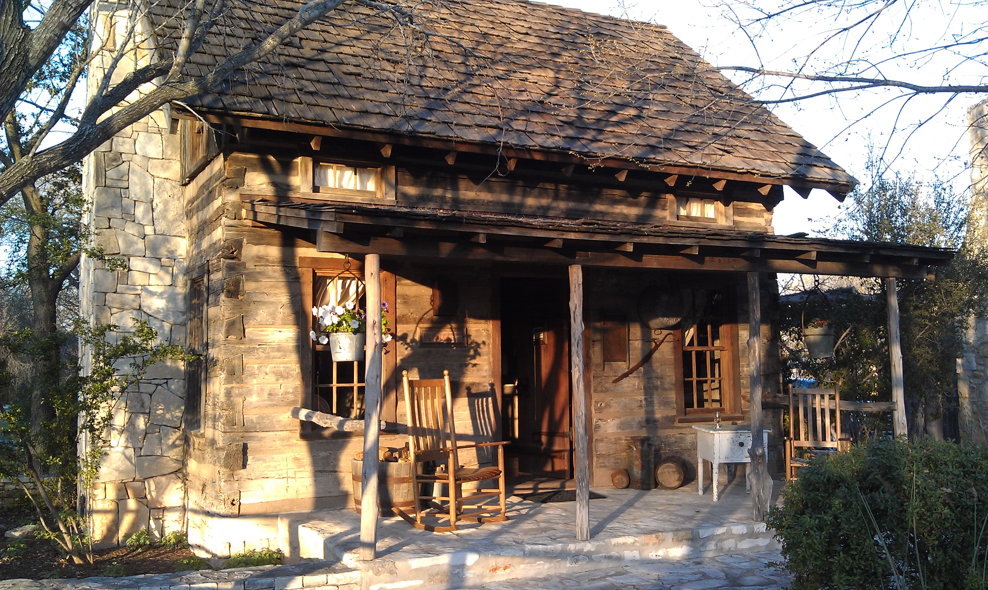 Cabins at Old Mill Settlement in Fredericksburg, TX Be Wine Cool