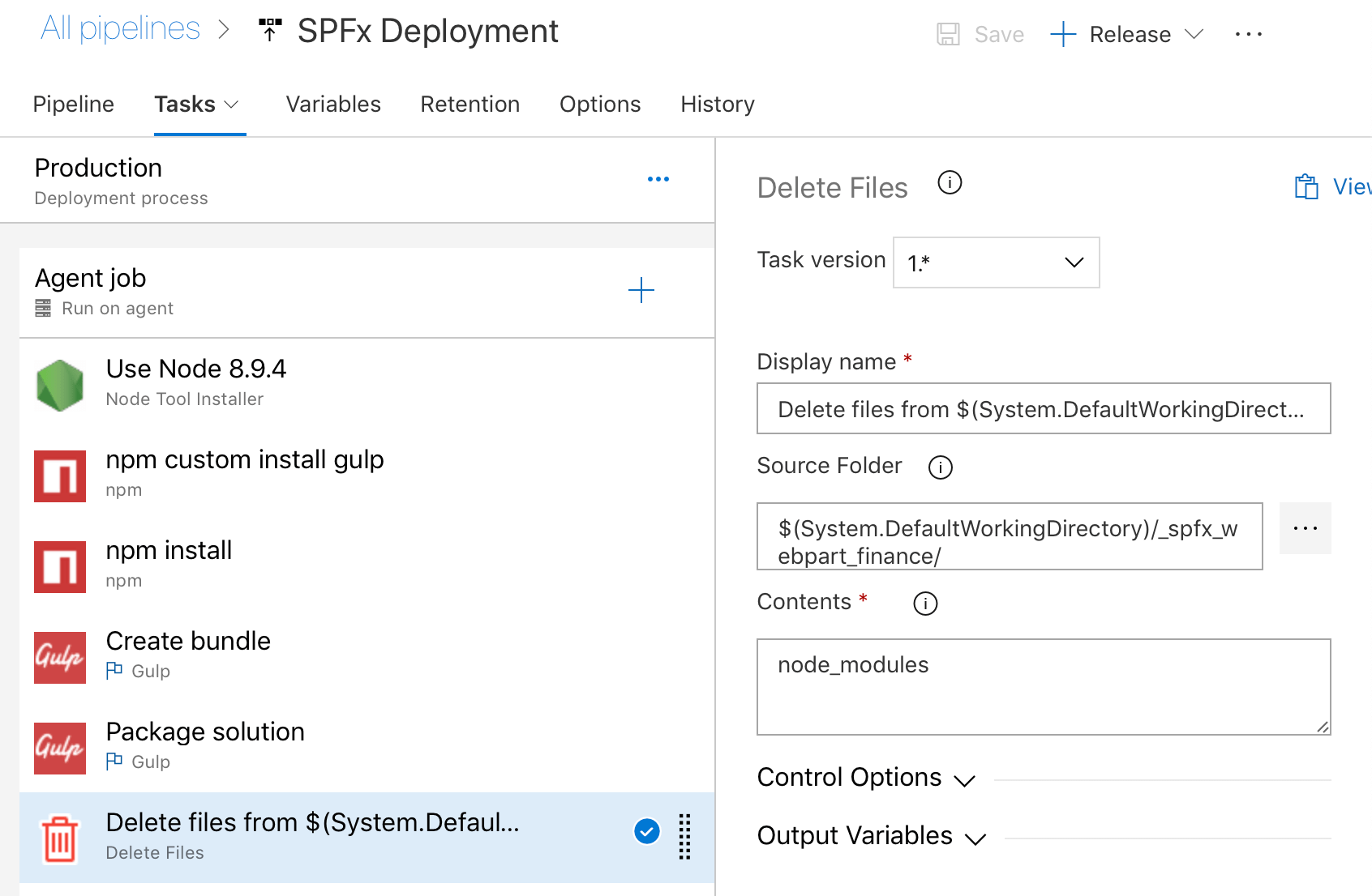 Azure DevOps delete files vinrotlab.io