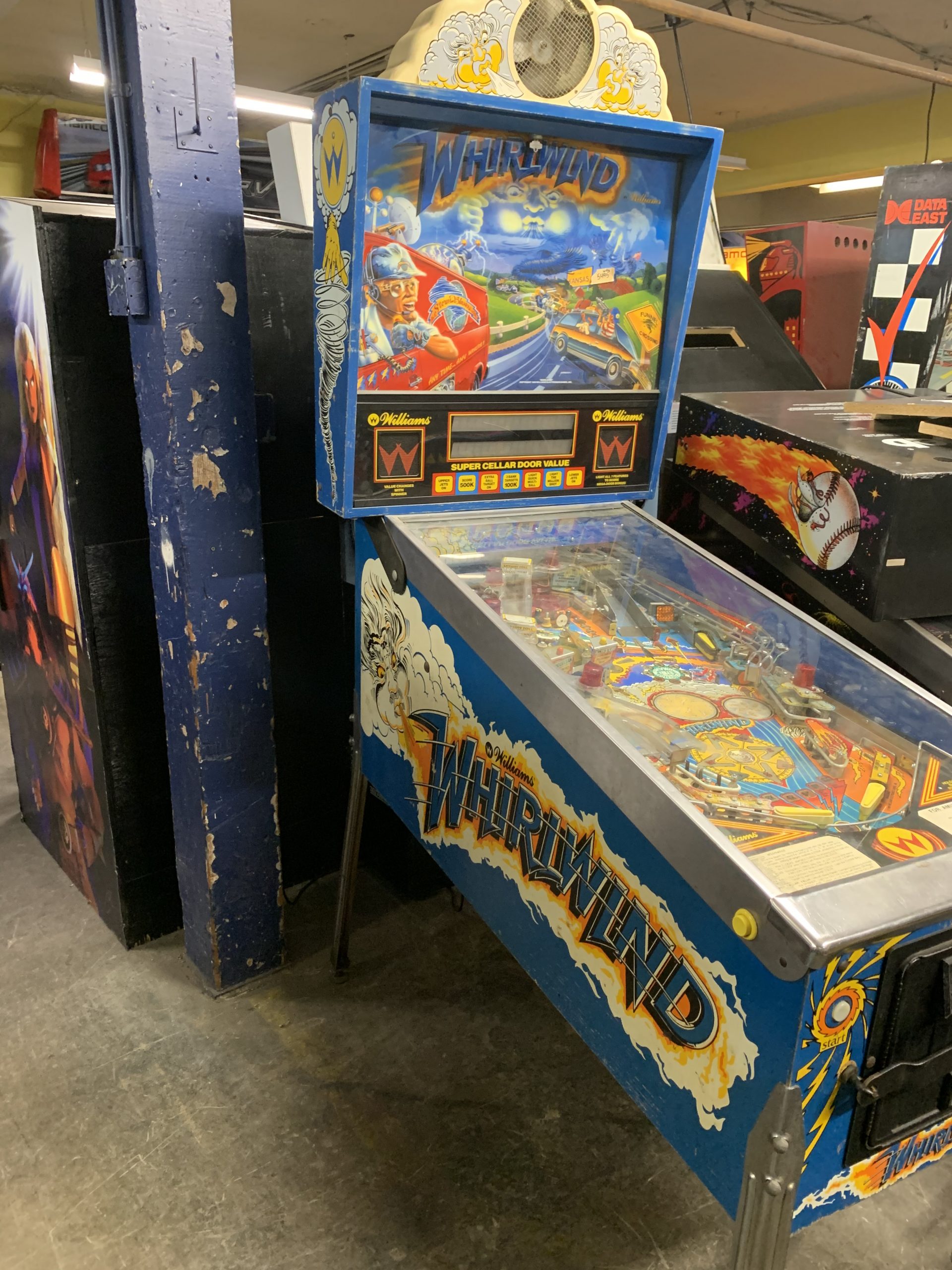 Whirlwind Pinball Machine Vintage Arcade Superstore