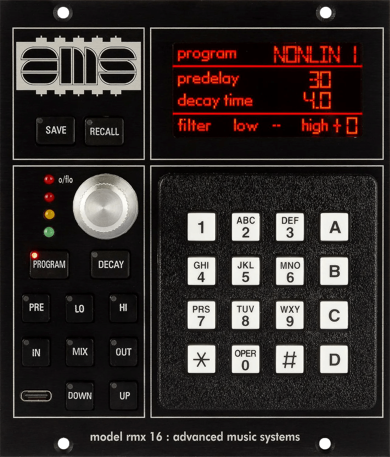 AMS Vintage Digital Reverb and Digital Delay Effects Vintage Digital