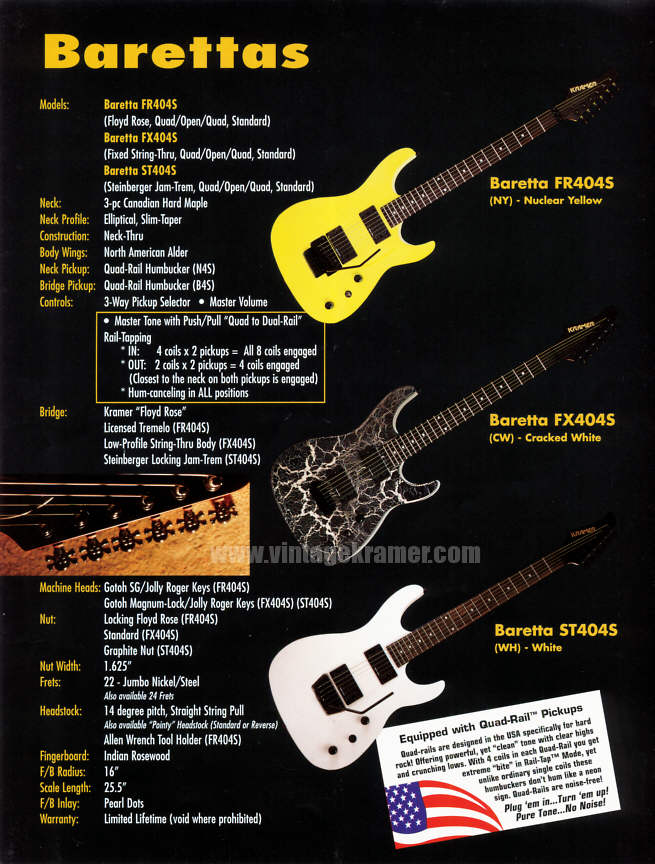 Kramer Guitars 1999 Literature