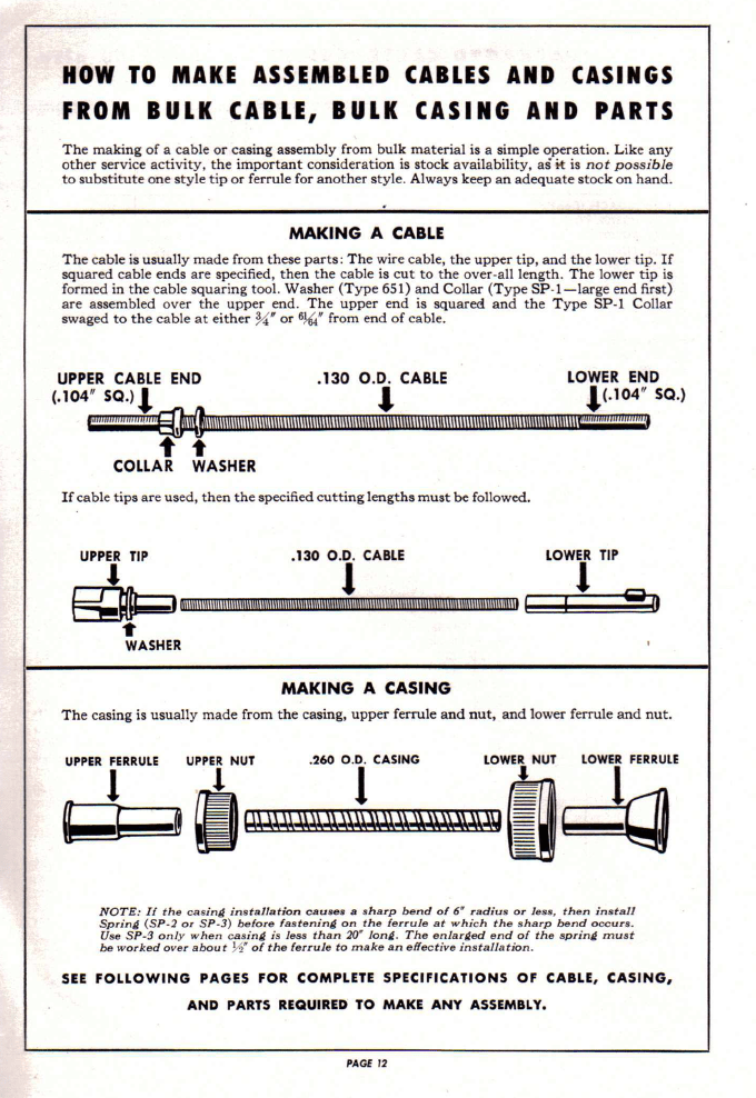 19341948 AC Speedometer Cables & Casings PDF Parts Catalog Vintage