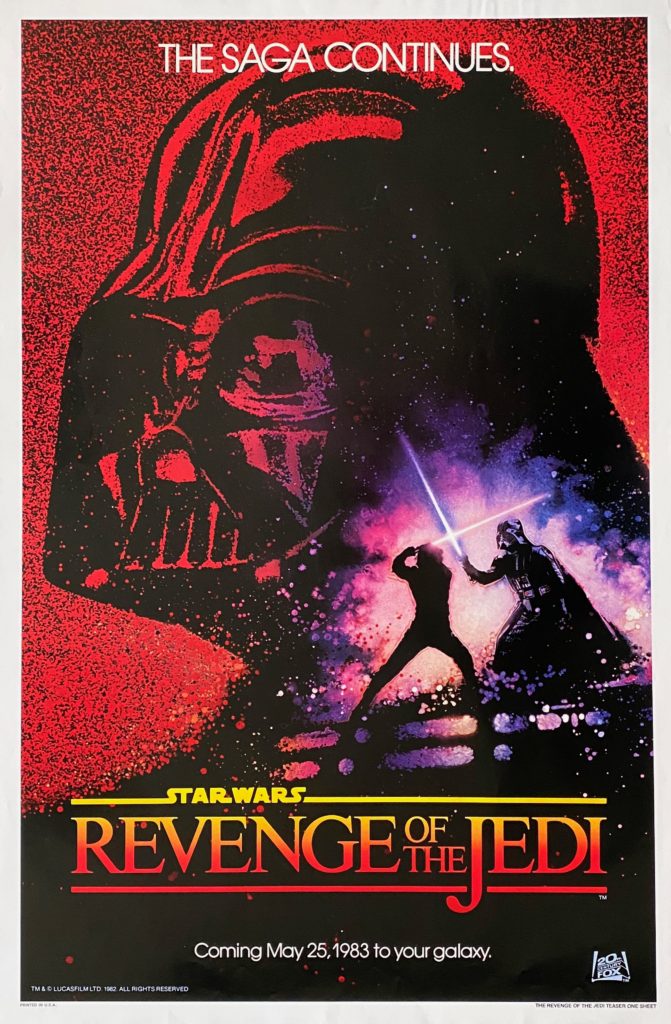 Original Star Wars Revenge of the Jedi Movie Poster