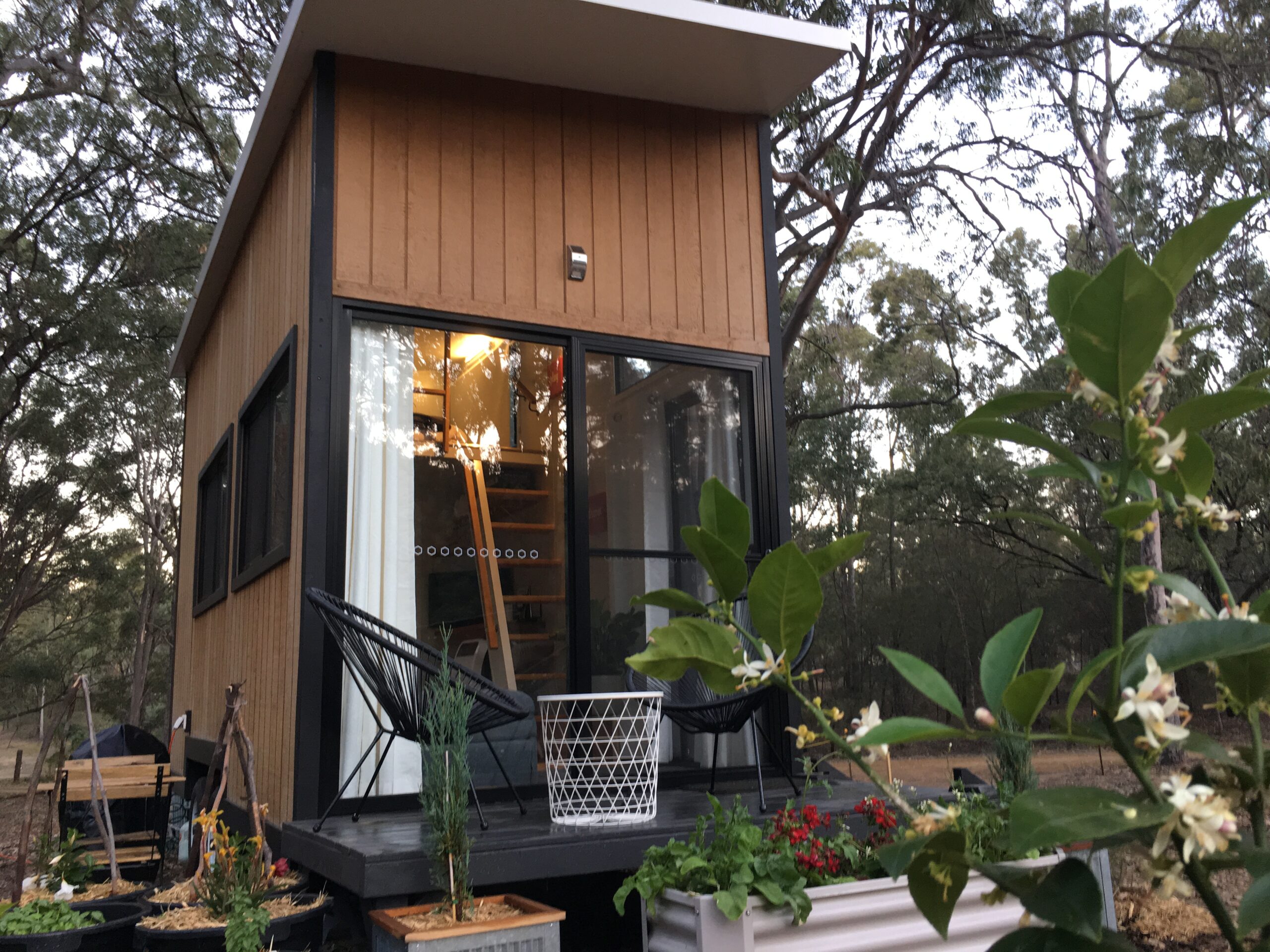 Tiny House Pokolbin Hunter Valley Deck The Vintry