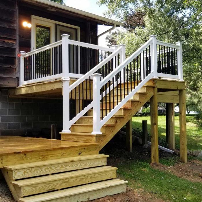 Aluminum Hand Railing For Stairs Or Porch Keystone bronze aluminum