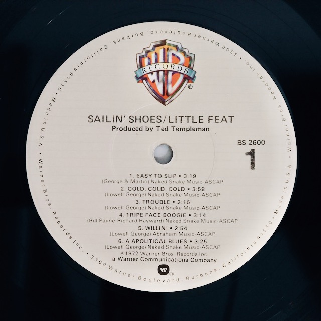 Little Feat Sailin' Shoes Vinyl Pussycat Records