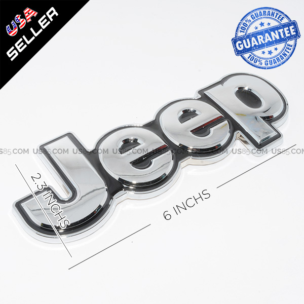 3D New Jeep Metal Trunk Emblem Sticker Logo Car Decoration Chrome