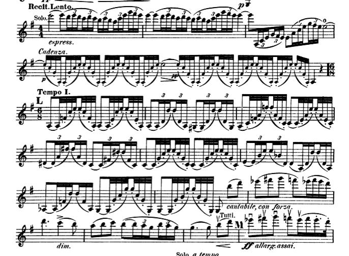 Violin RimskyKorsakov Scheherazade mvt III (Concertmaster Solo