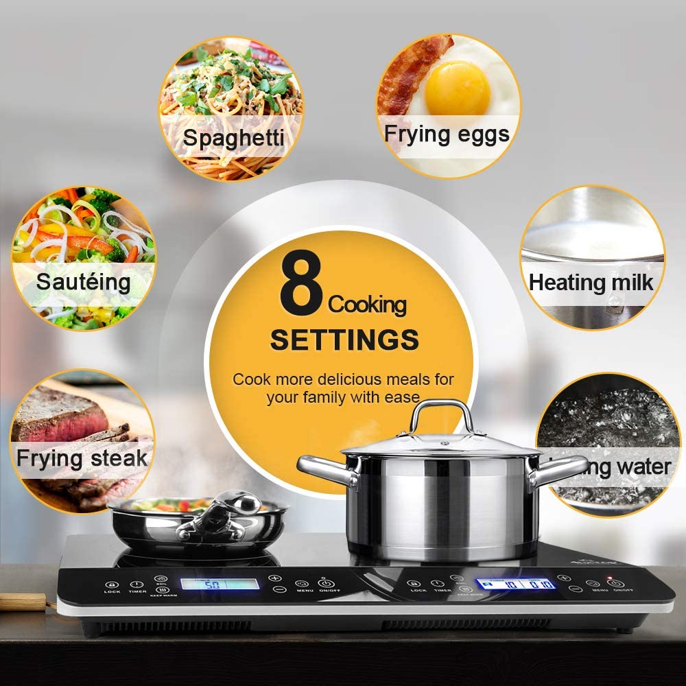 Portable Double Induction Cooktop with Burner Sensor Viral Gads
