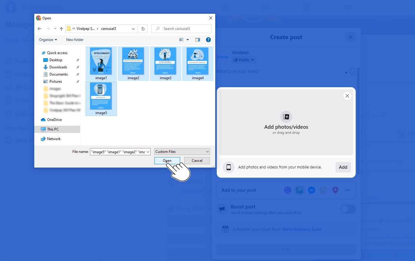 How to Rearrange the Order of Photos in Facebook Post
