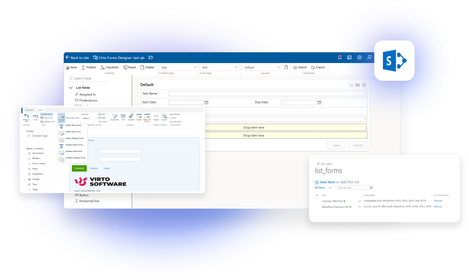 Virto Form Designer  Part for SharePoint Try now