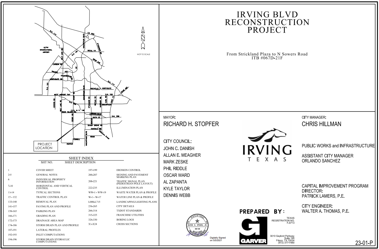 Irving Boulevard Reconstruction Virtual Builders Exchange