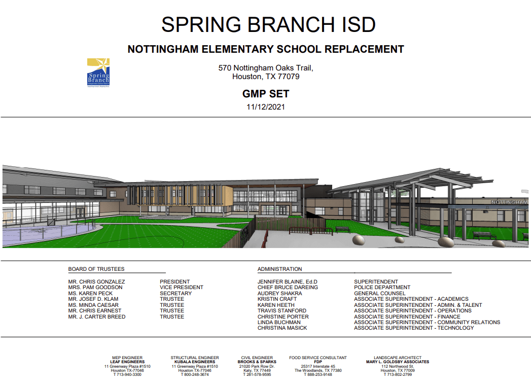 Nottingham Elementary School Replacement (Phase 1 & 2) Spring Branch