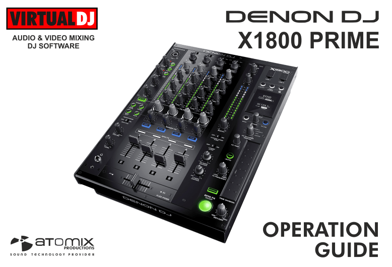 VirtualDJ Hardware Manuals Denon DJ X1800