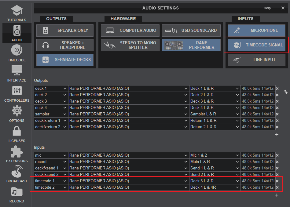 VirtualDJ - Hardware Manuals - Rane - Performer - Advanced Setup