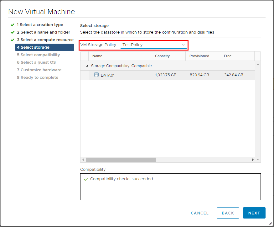 VM Storage Policies vSphere 6.5