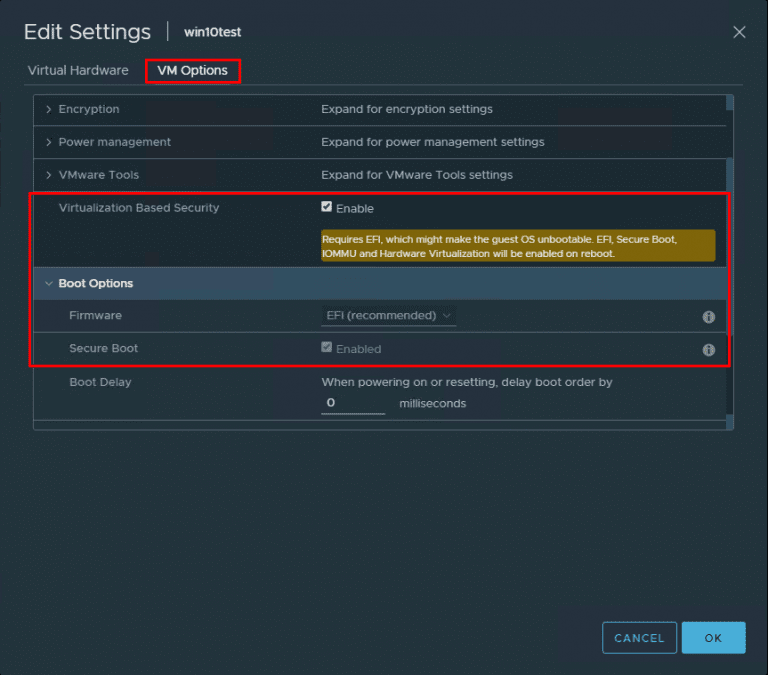 Enabling Windows 10 Virtualization Based Security with vSphere 6.7