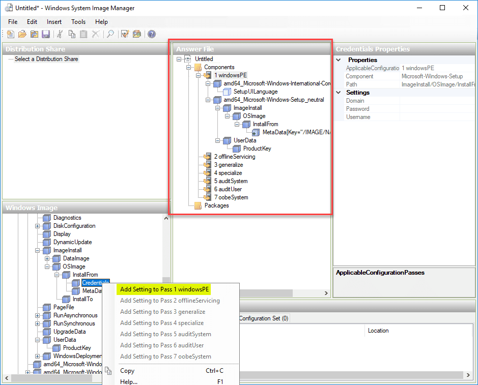 Create Unattend Answer File for Windows Server 2019