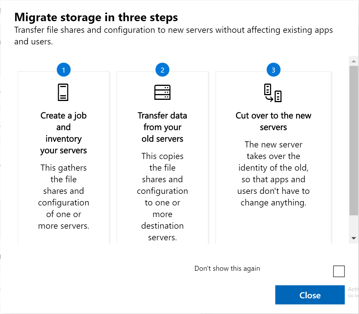 Migrate Windows Server 2008 R2 to 2019 with Storage Migration