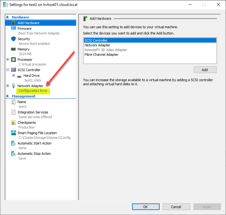 HyperV Failed to Change State Error Fix