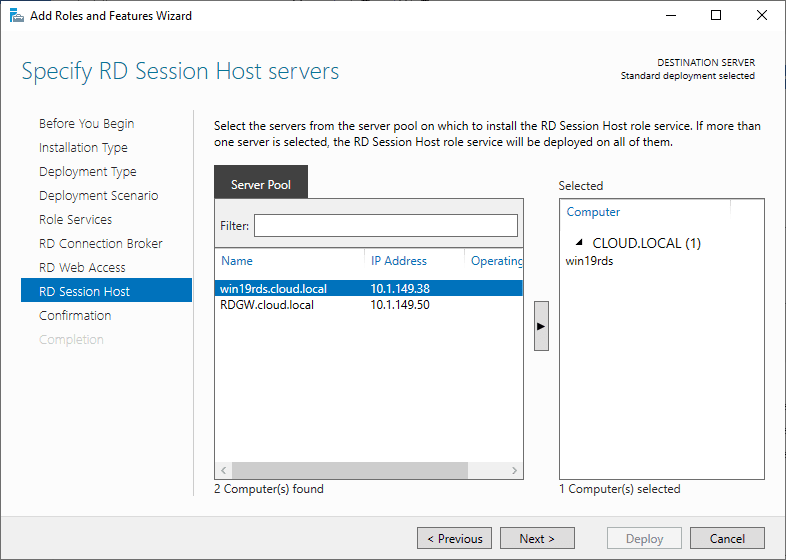 Windows Server 2019 RD  Access Configuration Virtualization Howto