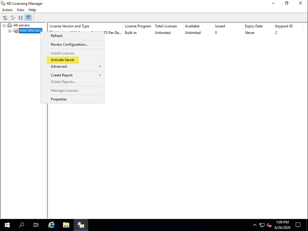 Windows Server 2019 Remote Desktop Services without Domain